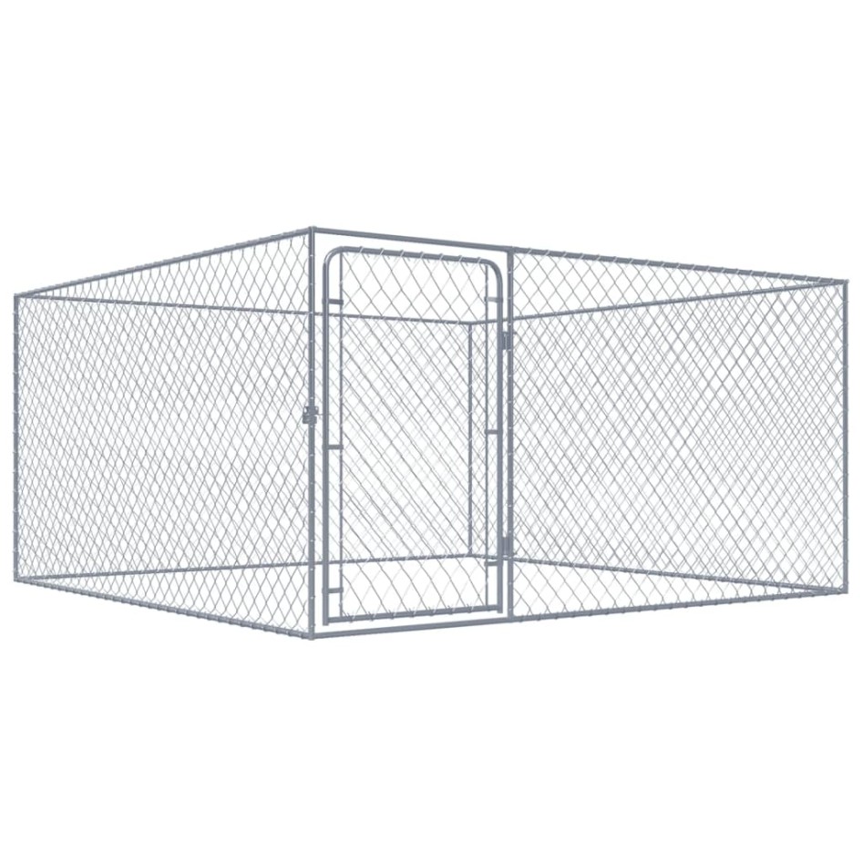 Perrera de exterior de acero galvanizado 2x2x1