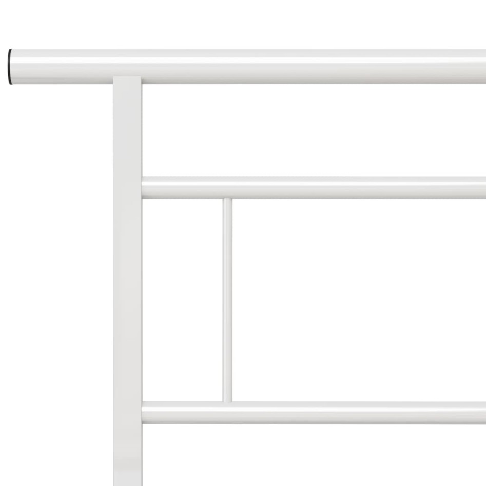 Estructura de cama de metal blanco 160x200