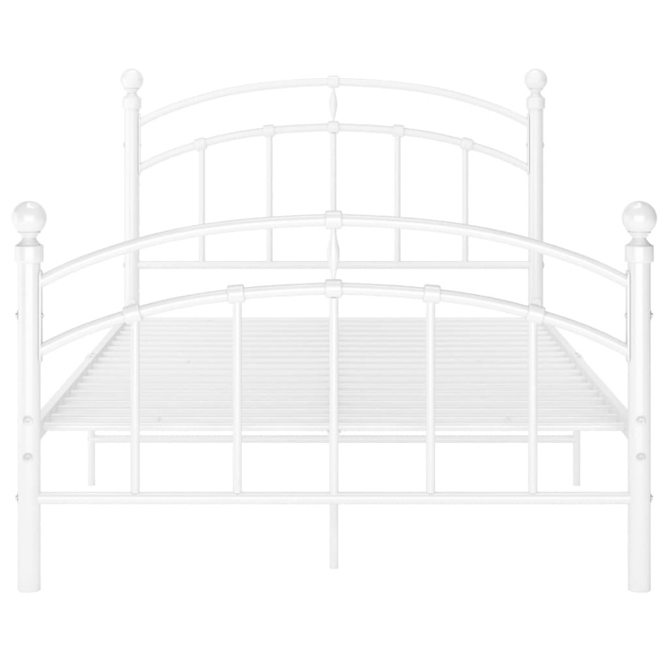 Estructura de cama de metal blanco 120x200