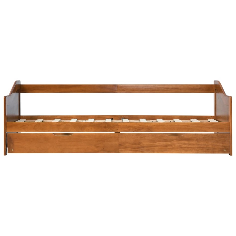 Estructura de sofá cama madera de pino marrón miel 90x200