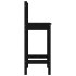 Taburetes altos 2 uds madera maciza pino negro 40x41,5x112