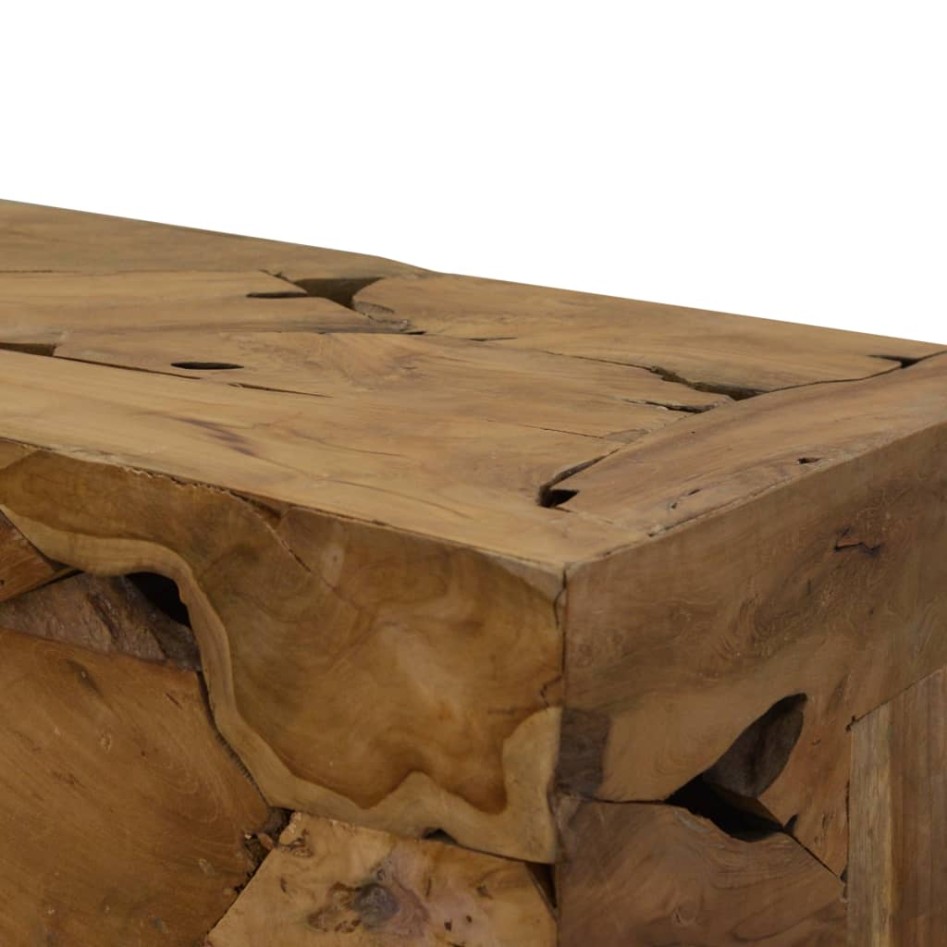 Mesa de centro 90x50x30 cm de madera de teca genuina