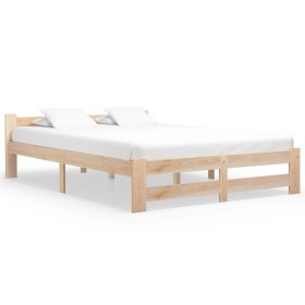 Estructura de cama de madera maciza de pino 140x200