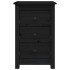 Mesitas de noche 2 uds madera maciza de pino negro