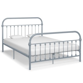 Estructura de cama de metal gris 160x200