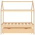 Estructura de cama infantil con cajón madera de pino 70x140