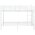 Cama litera de metal blanca 90x200