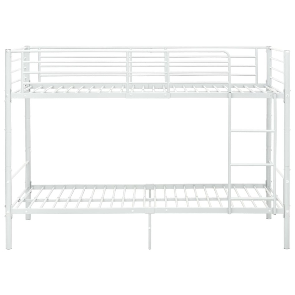Cama litera de metal blanca 90x200