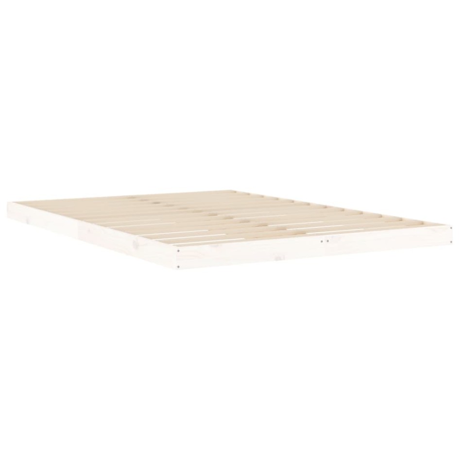 Estructura de cama madera maciza de pino blanco 140x200