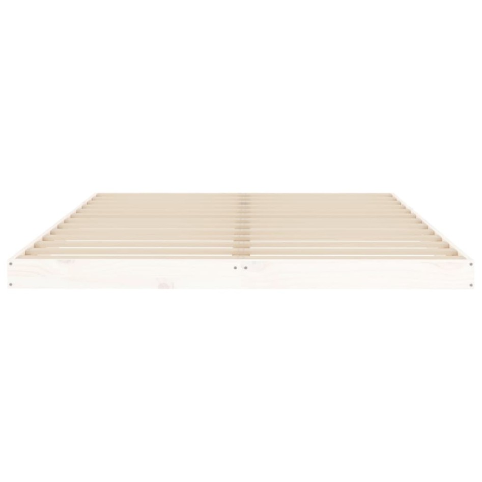 Estructura de cama madera maciza de pino blanco 140x200