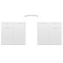 Aparador de madera contrachapada blanco brillante 80x36x75