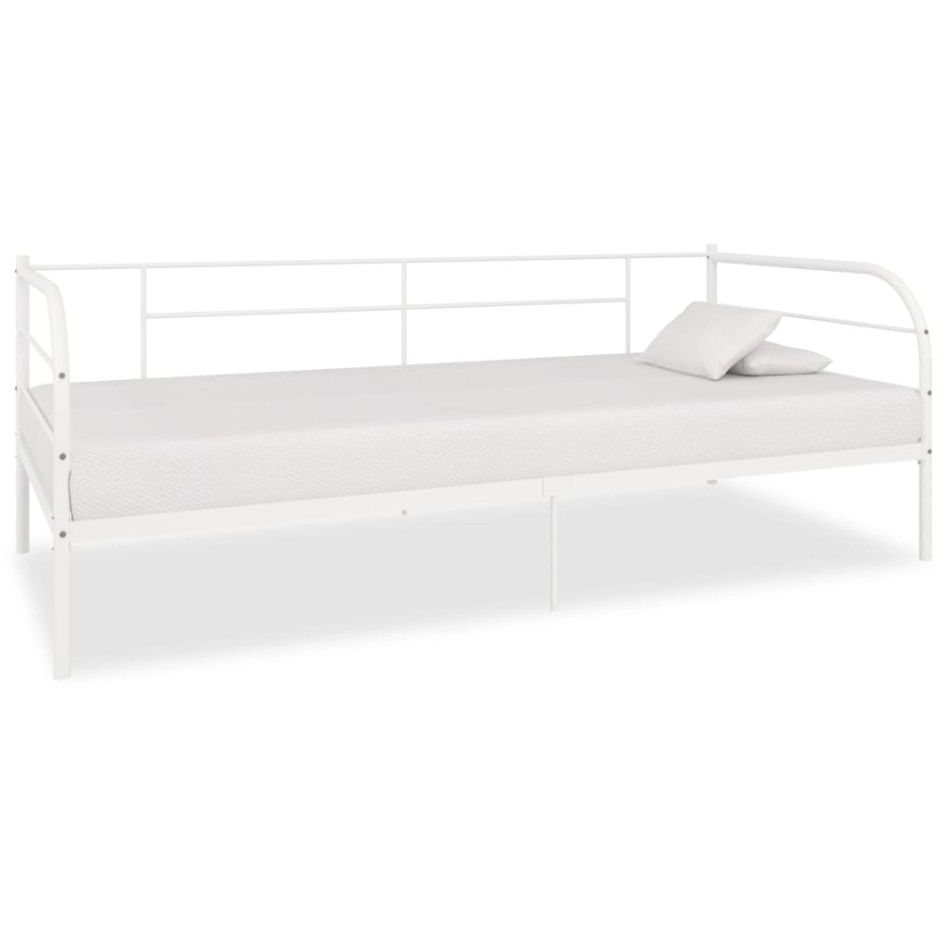 Estructura de cama de metal blanco 90x200