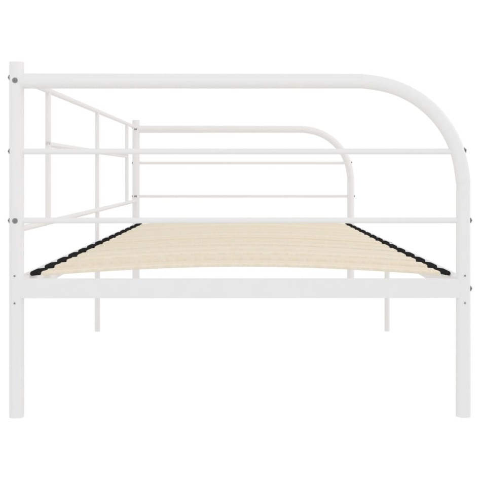 Estructura de cama de metal blanco 90x200