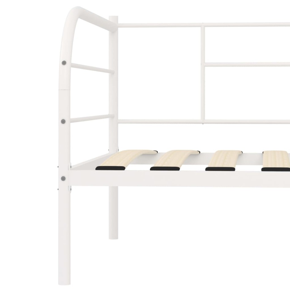 Estructura de cama de metal blanco 90x200