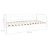 Estructura de cama de metal blanco 90x200