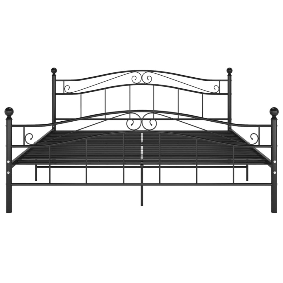 Estructura de cama de metal negro 140x200