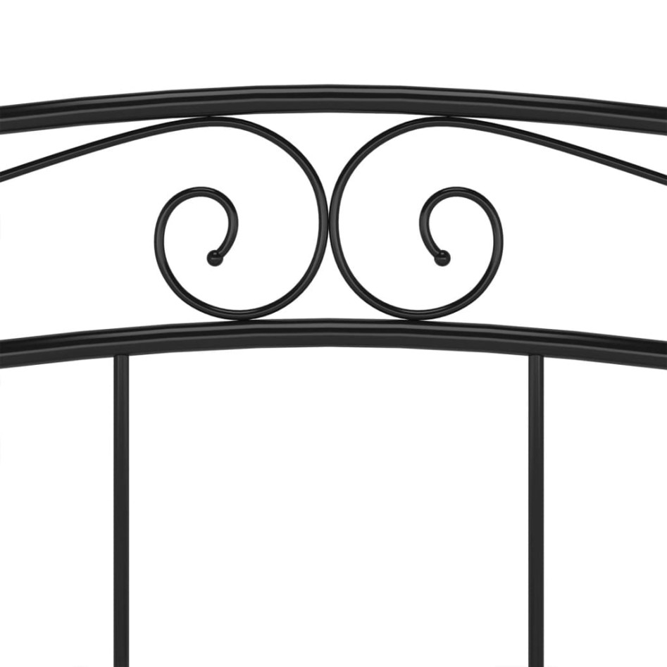 Estructura de cama de metal negro 140x200