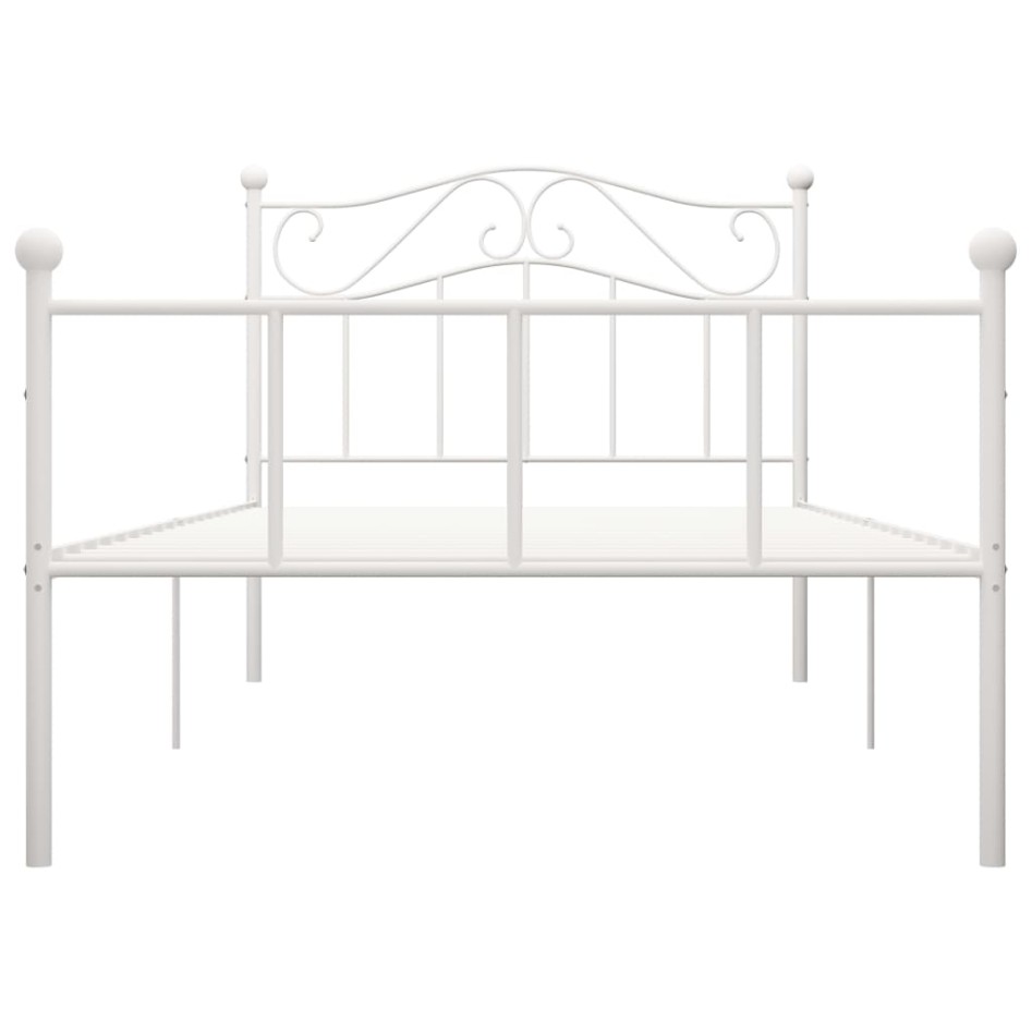 Estructura de cama de metal blanco 100x200