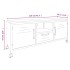 Mueble TV hierro y madera maciza de abeto negro 110x30x43