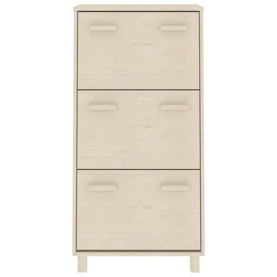 Zapatero HAMAR madera pino maciza marrón miel 59,5x35x117