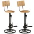 Taburetes de cocina 2 unidades madera maciza de