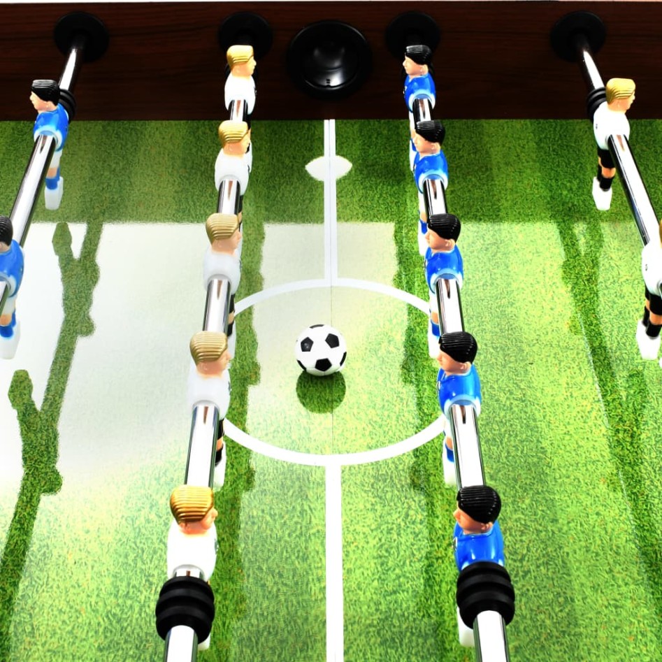 Futbolín de acero 60 kg marrón 140x74,5x87,5