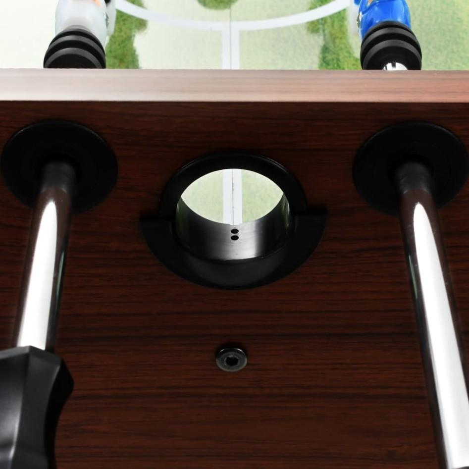 Futbolín de acero 60 kg marrón 140x74,5x87,5