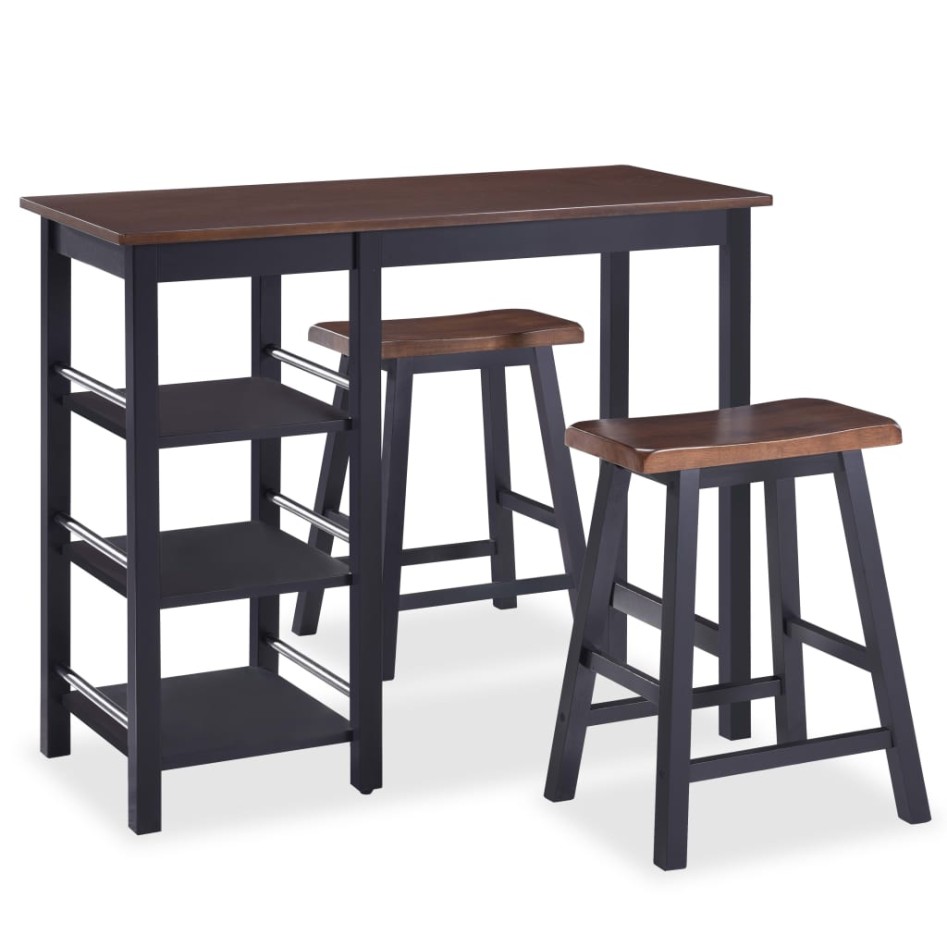 Conjunto de mesa alta de cocina 3 piezas MDF