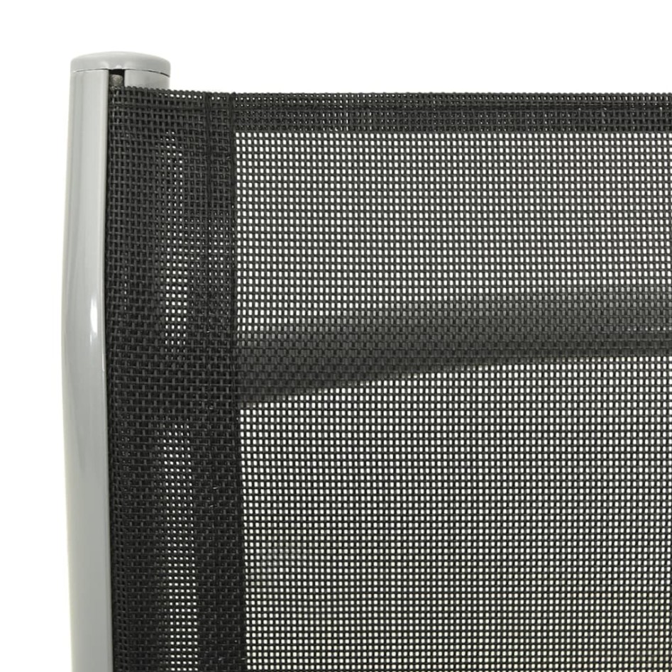 Sillas de jardín reclinables 2 uds textileno aluminio