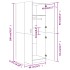 Armario de madera contrachapada roble Sonoma 80x52x180