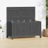 Caja de almacenaje jardín madera de pino gris 121x55x64