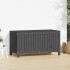 Caja de almacenaje jardín madera de pino gris 121x55x64