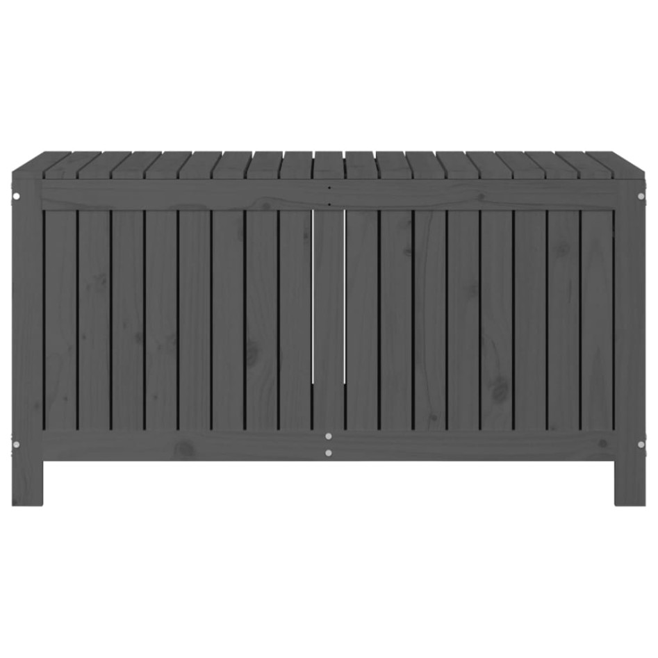 Caja de almacenaje jardín madera de pino gris 121x55x64