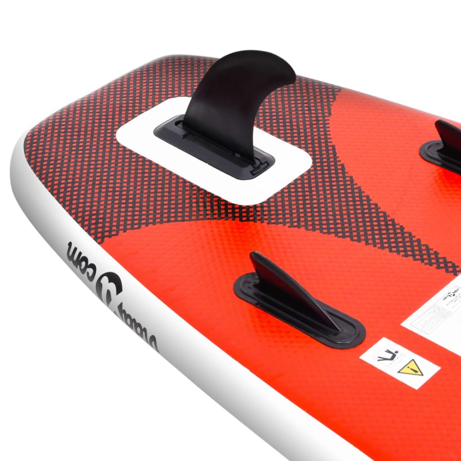 Juego de tabla paddle surf inflable roja 360x81x10