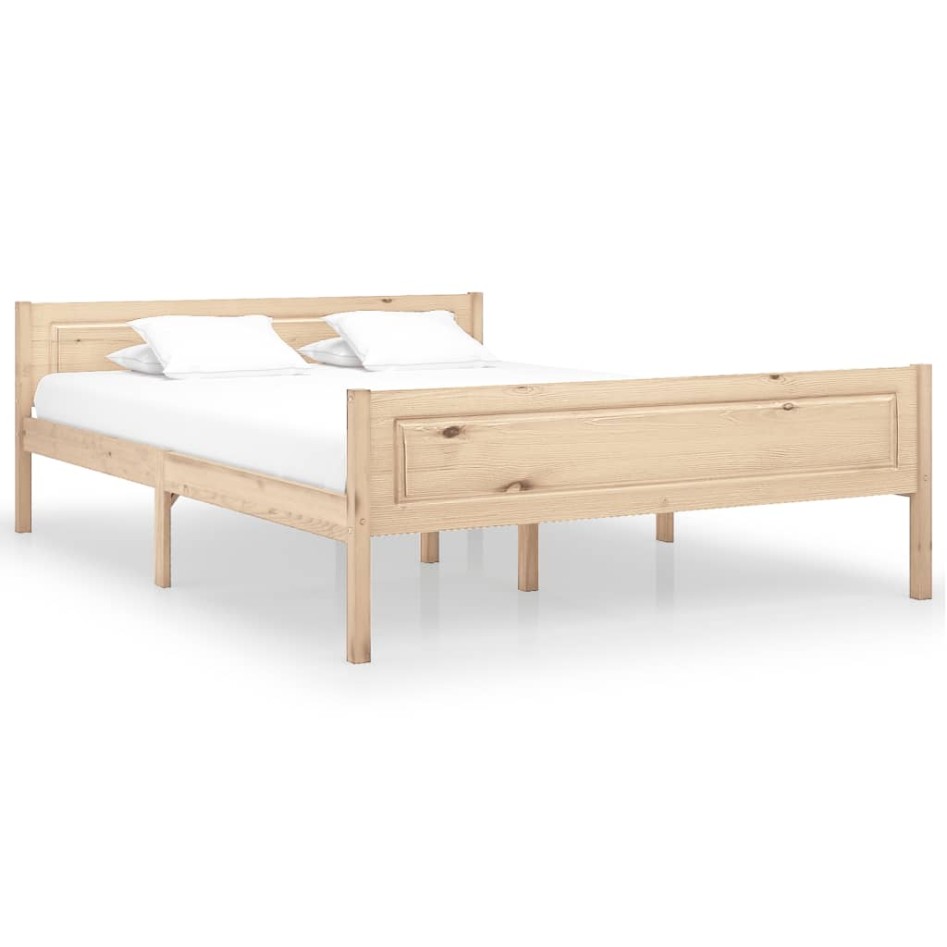 Estructura de cama de madera de pino maciza 140x200