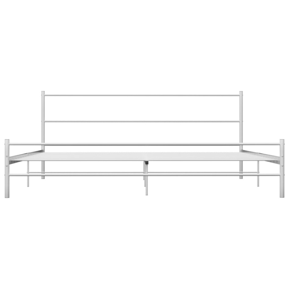 Estructura de cama de metal blanco 200x200