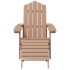 Silla de jardín Adirondack con reposapiés HDPE