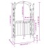 Arco de jardín con puerta acero negro 108x45x235
