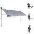 Toldo manual retráctil con LED azul y blanco 400