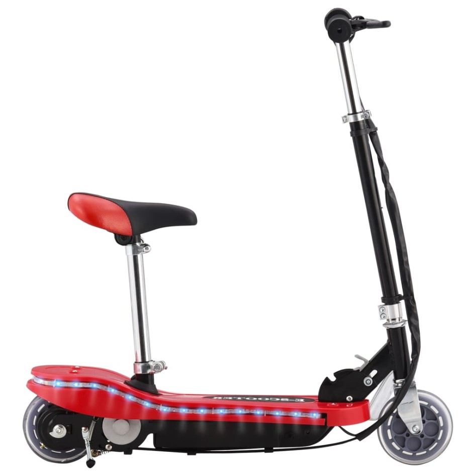 Patinete eléctrico con asiento y LED rojo 120