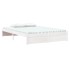 Estructura de cama madera maciza blanca 140x200