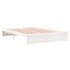 Estructura de cama madera maciza blanca 140x200