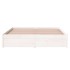 Estructura de cama madera maciza blanca 140x200
