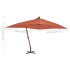 Sombrilla lateral voladiza poste de madera terracota 400x300