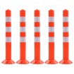Bolardos de control de tráfico plástico 75 cm 5 unidades