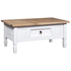 Mesa de centro Corona Range pino mexicano blanco 100x55x45