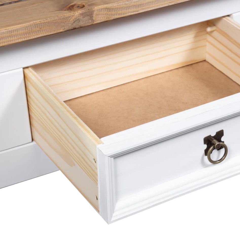 Mesa de centro Corona Range pino mexicano blanco 100x55x45