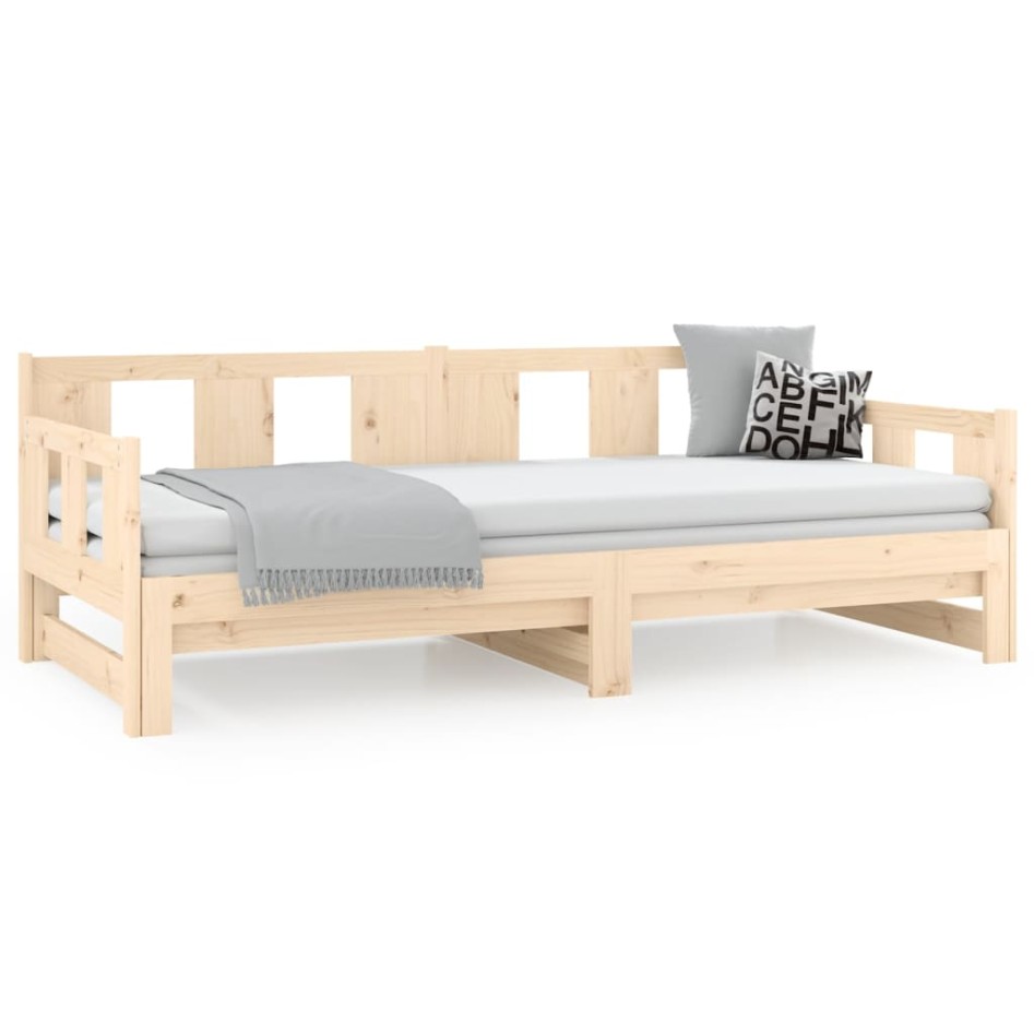 Sofá cama extraíble madera maciza de pino 2x(80x200)