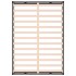 Estructura de cama de madera maciza negra 160x200