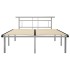 Estructura de cama de metal gris 140x200